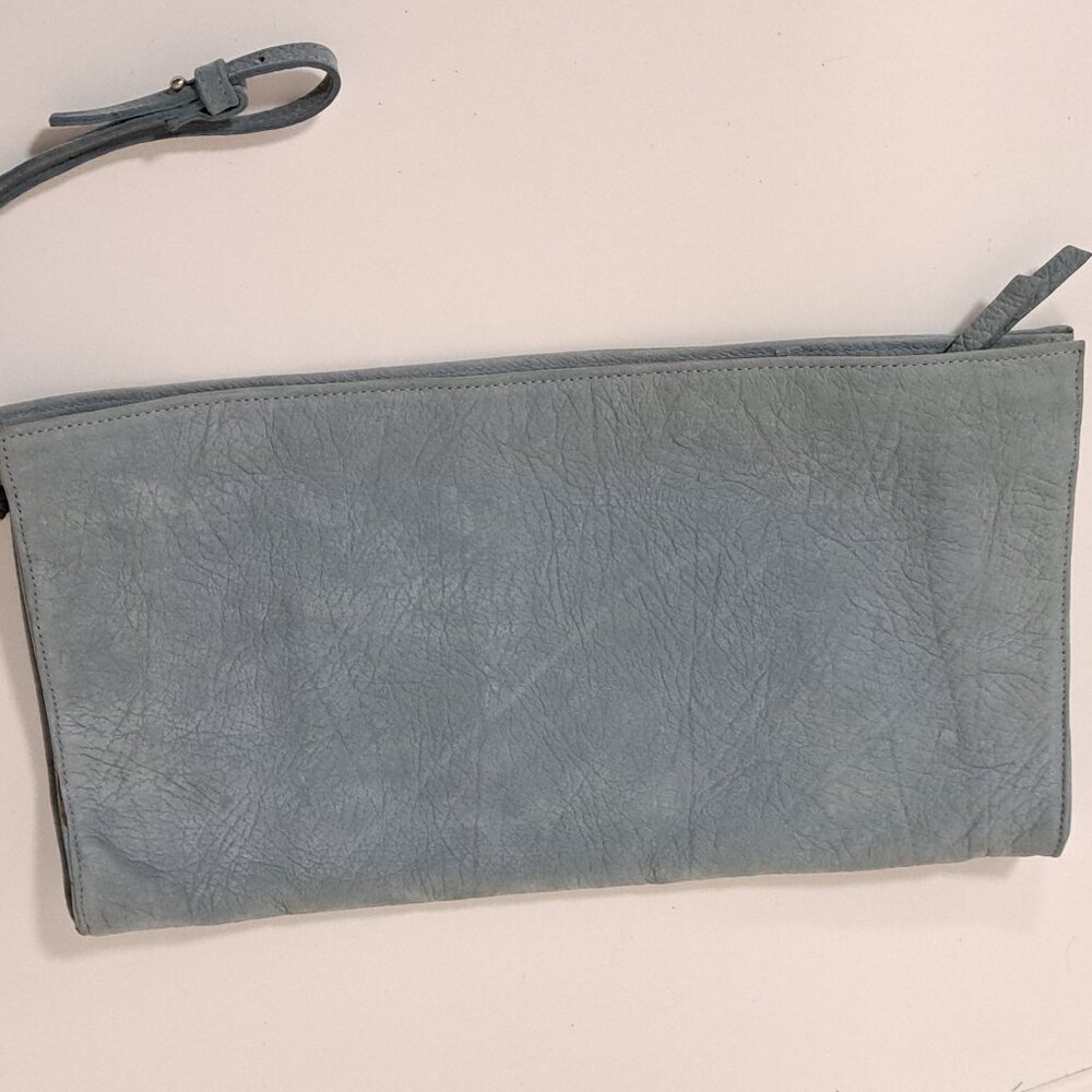 Zara Faux Leather Distressed Look Clutch Bag